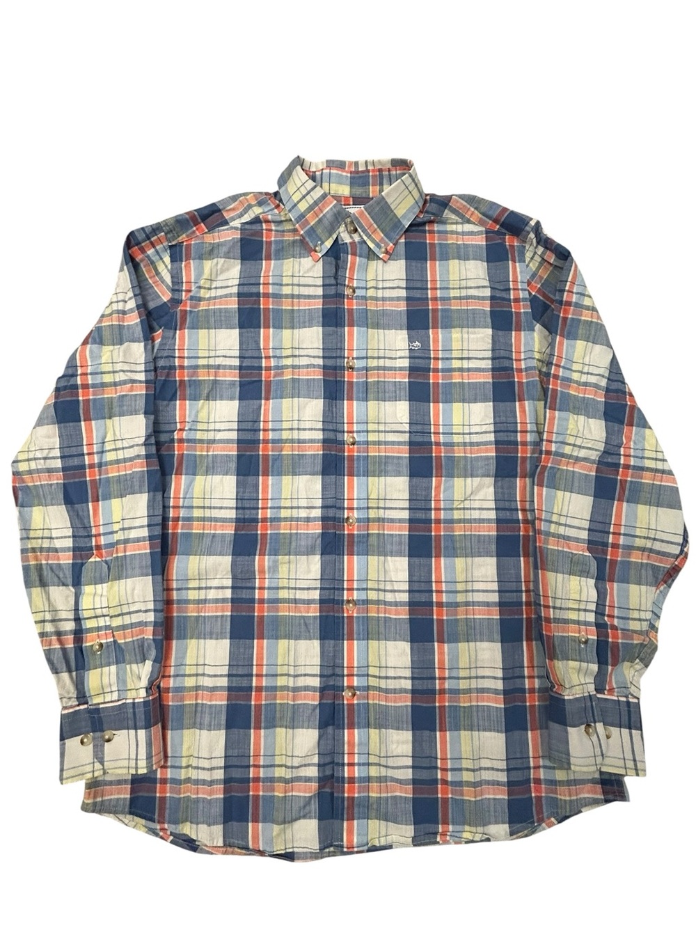 Southern Tide Classic Fit Men's Multicolor Plaid Button-Down Shirt M Stretch